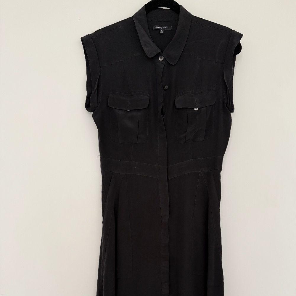 Broadway & Broome Black Button Up Dress - Size 6